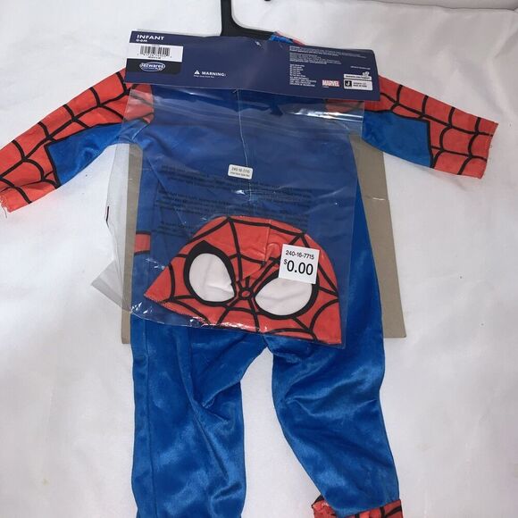 Jazwares Disney Junior Marvel NEW Spider-Man Costume Size 0-6 Months - Picture 5 of 6